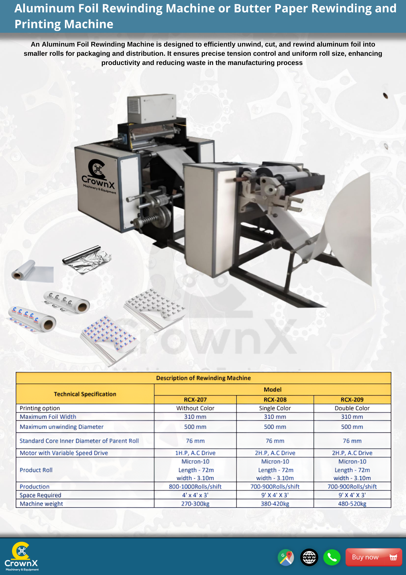 Alumuniam Foil Rewinding Machine